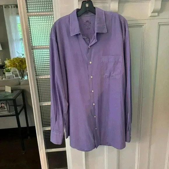 Peter Millar seaside collection men’s button up shirt lavender size XL - Picture 2 of 10